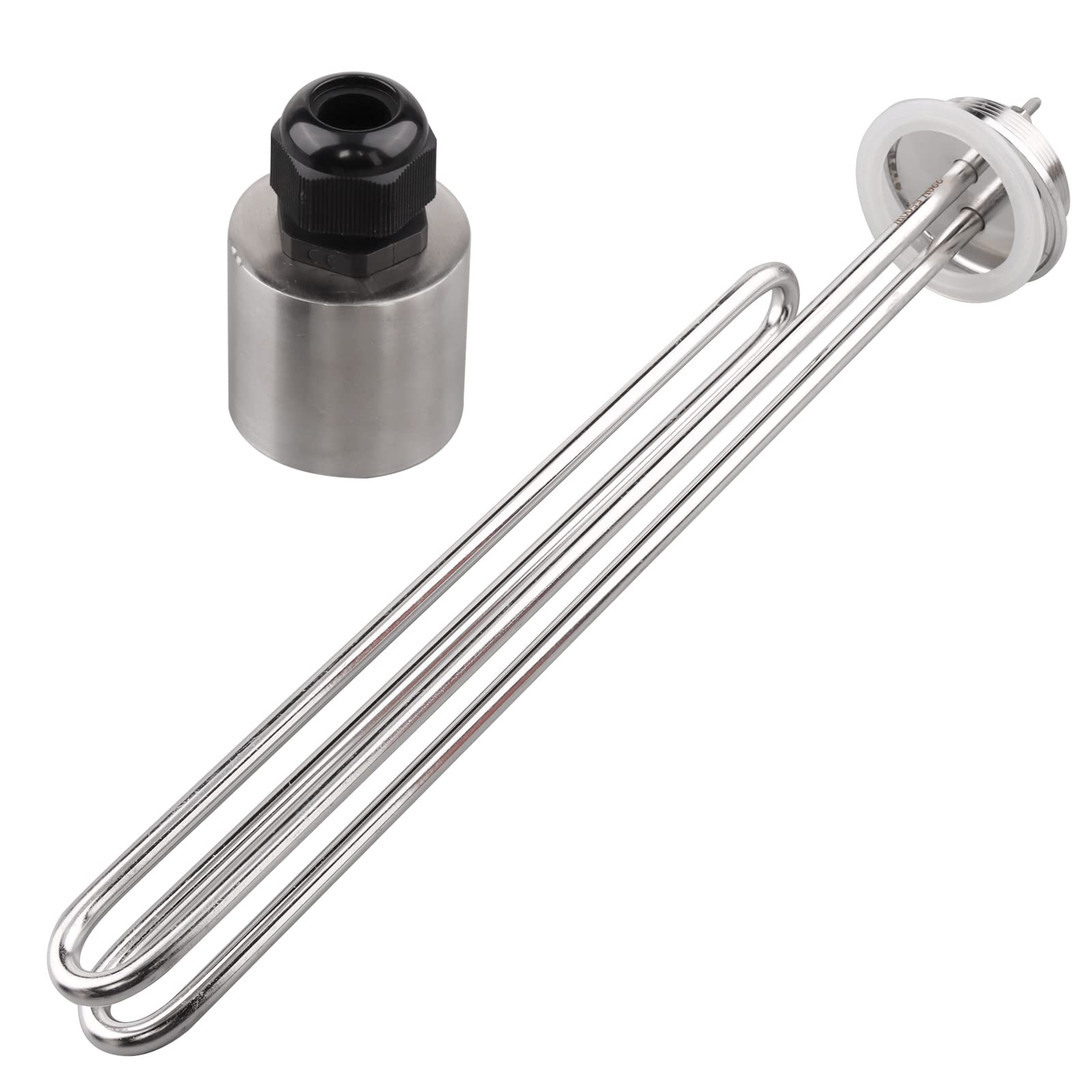 Tri-Clamp Fold Back Type Heizelement DN50 Elektrischer Rohrheizkörper mit Edelstahlabdeckung und Silikonring 220 5500W 2 Zoll Durchmesser 59.6mm