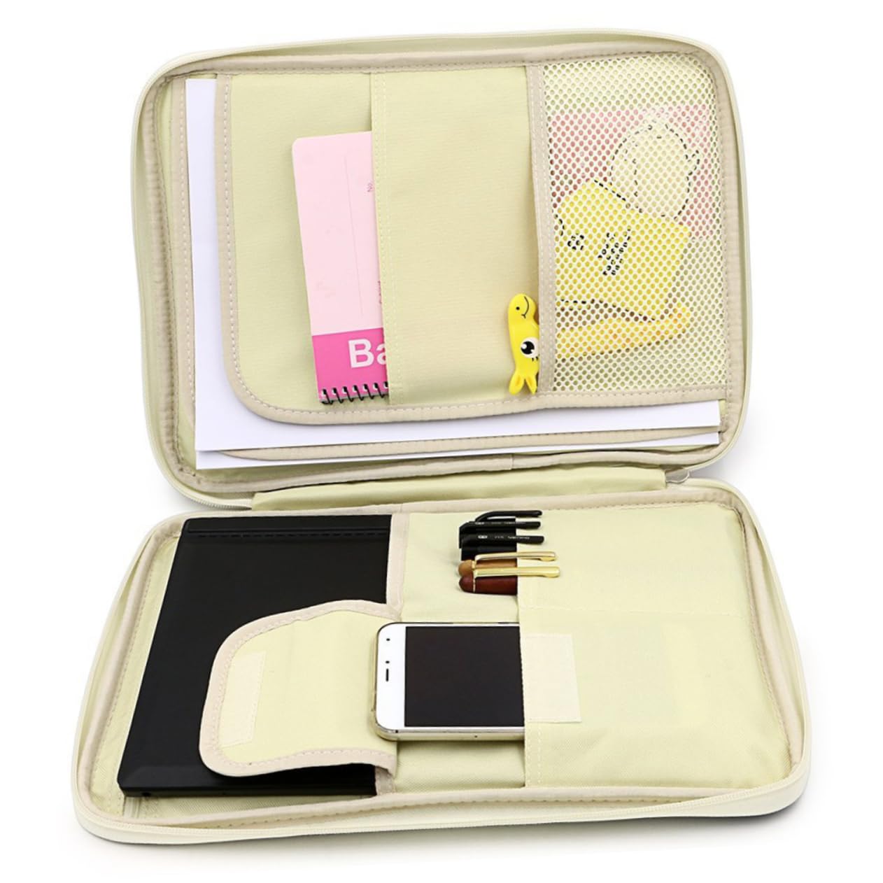 Uonlytech Borsa Porta Documenti A4 Multifunzione Oxford per Uomo e Donna, Organizer Portfolio Portatile per Viaggio di Lavoro e Ufficio