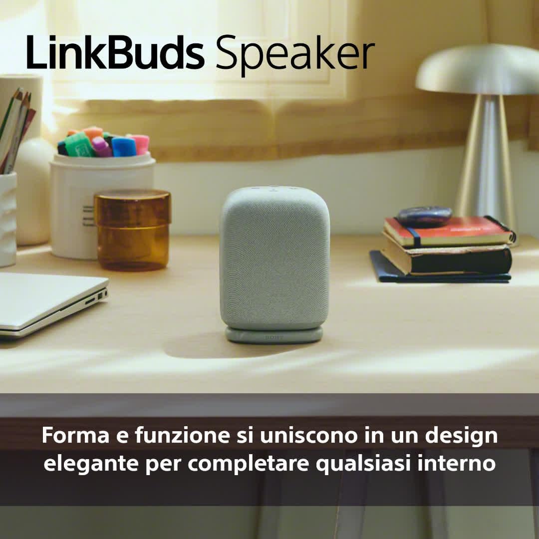 Sony LinkBuds Speaker – Altoparlante Portatile Wireless Bluetooth, IPX4, resistente all'acqua, batteria da 25 ore, qualità delle chiamate nitide, per esterni, da viaggio - Black