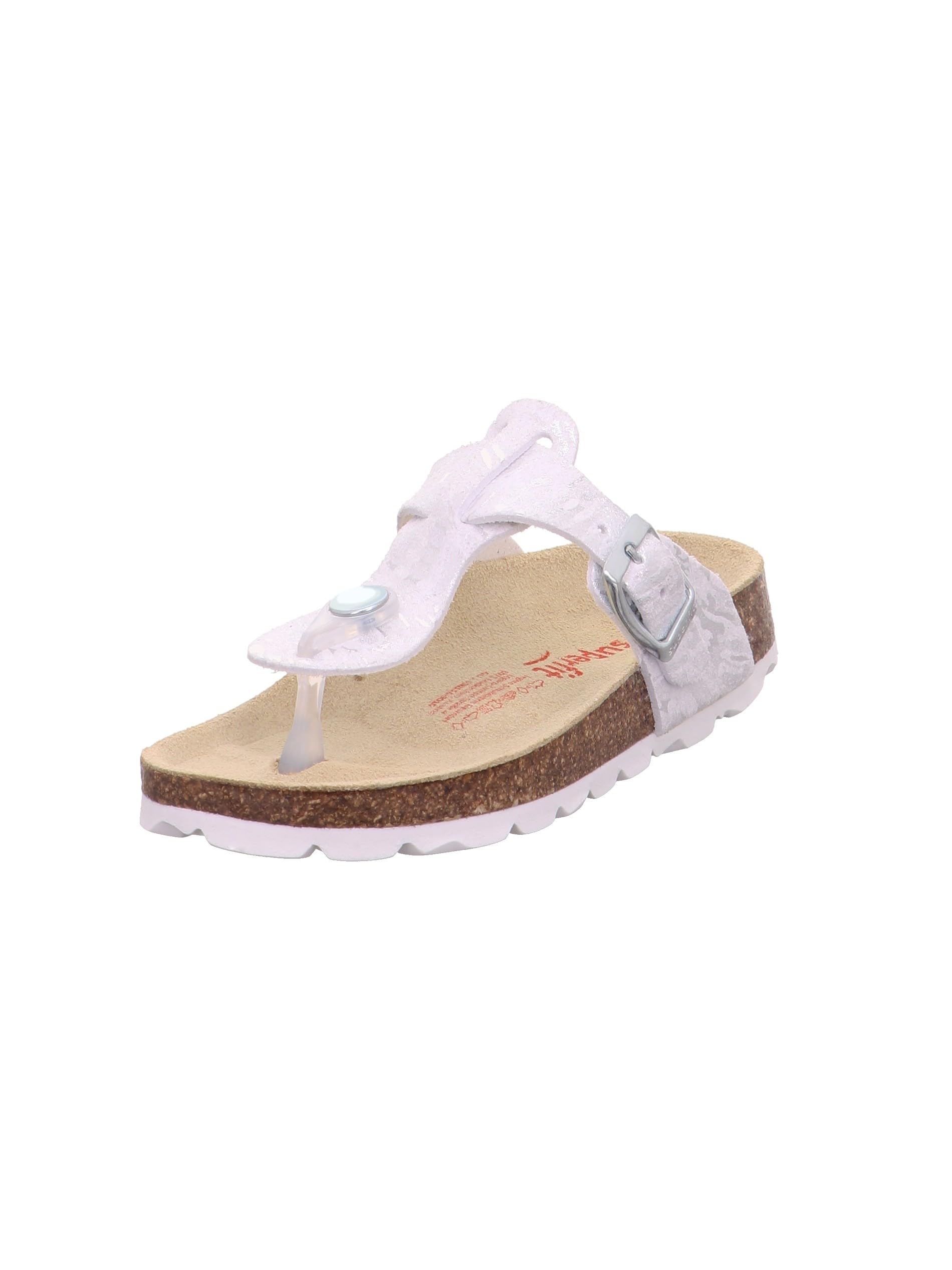 Superfit FUSSBETTPANTOFFEL, Sandal, WEISS/SILBER 9010,