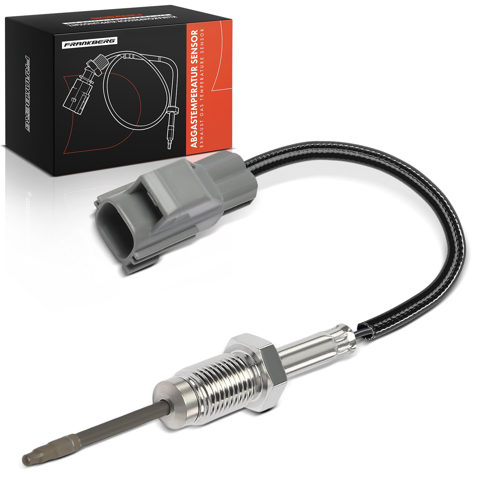 Frankberg Sensor de temperatura de gases de escape | Compatible con: Furgoneta Fiesta V, Autobús de tránsito V363 FAD FBD, Caja de tránsito FA, Galaxy CK