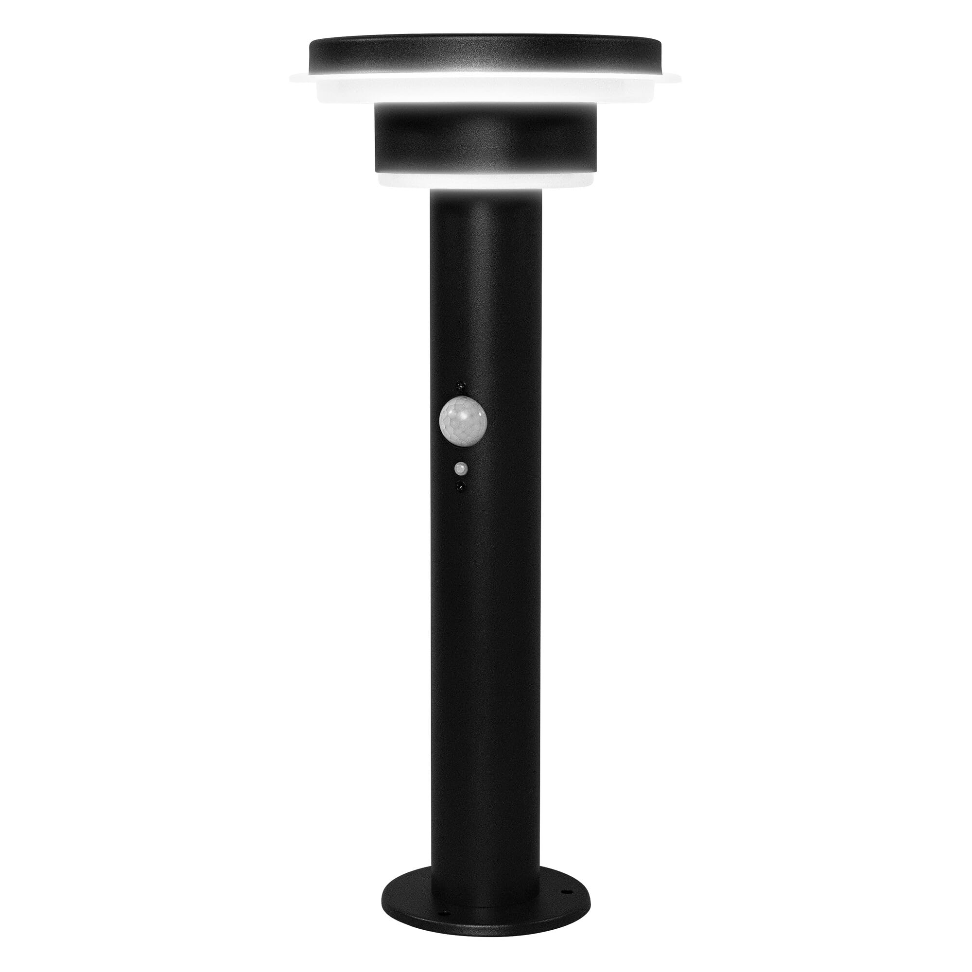 OSRAM Lámpara solar de exterior ENDURA Style, carcasa de acero inoxidable, color negro, IP44, con sensor de movimiento y luz diurna, alimentación solar, adecuada para entradas y terrazas