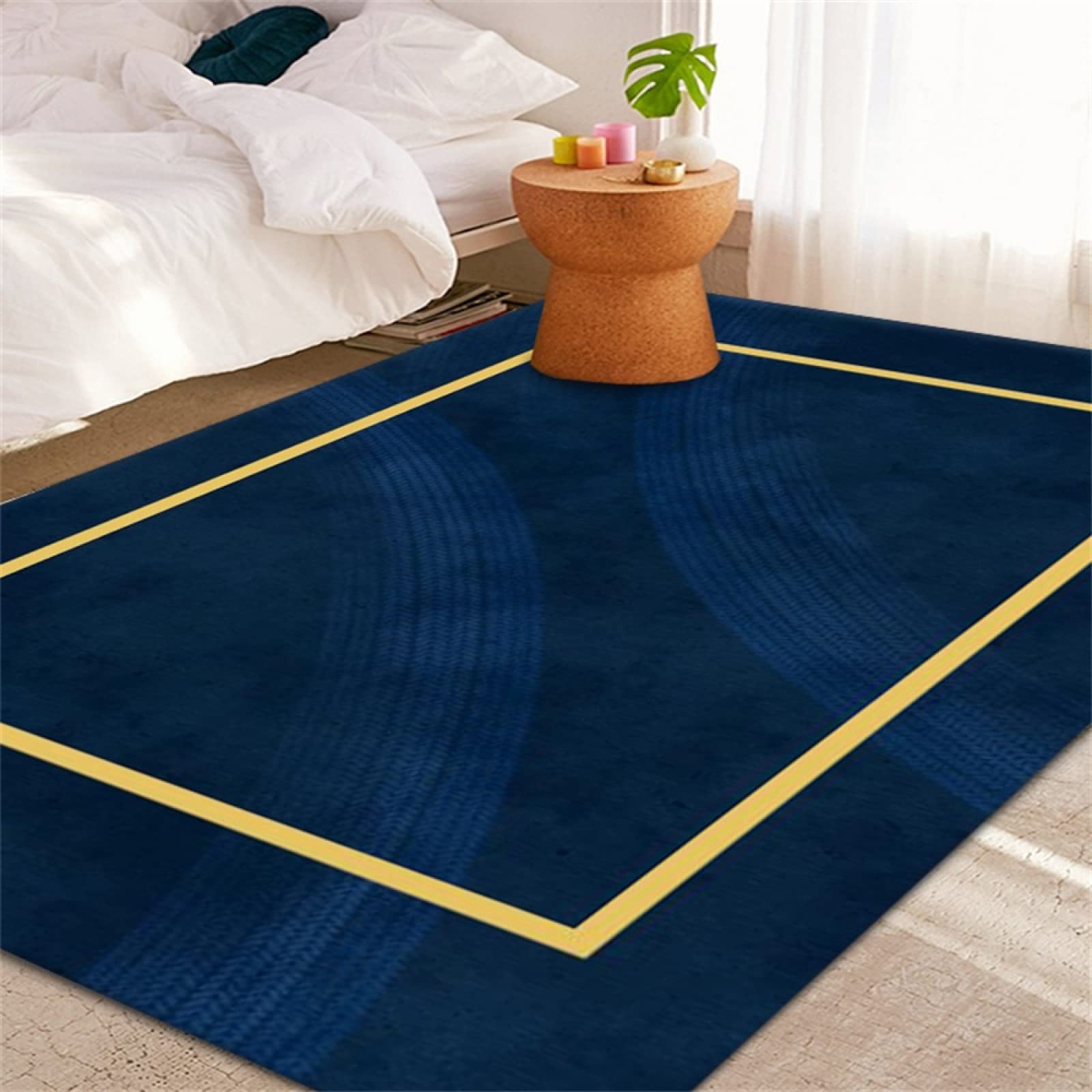 Tapis cuisine absorbant et grand tapis chambre bleu 140x200 pour maison