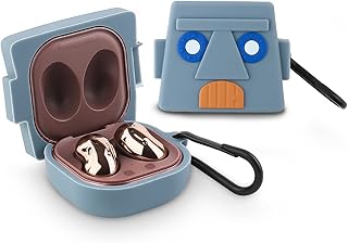 (1 pacote) BGAANM Capa de silicone de desenho animado com chaveiro projetado para Samsung Galaxy Buds2 Pro (2022) /Galaxy Buds 2 (2021) /Galaxy Buds Pro (2021) /Galaxy Buds Live (2020)