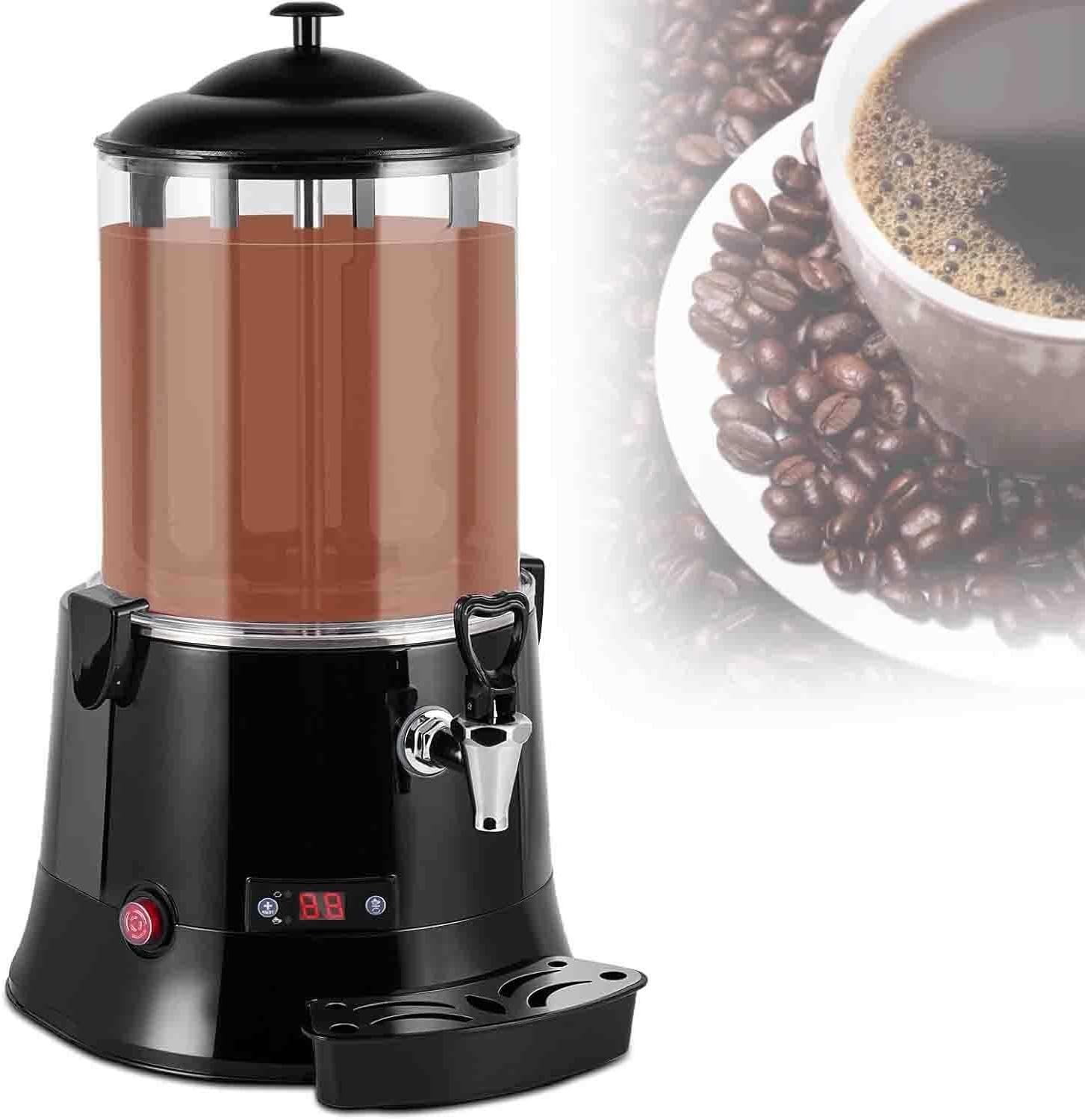 asdchZen Intelligent Commercial Hot Chocolate Machine, Hot Drink Dispenser 5L/10L, 30-90°C Temp Control Hot Beverage Maker For Chocolate, Cocoa, Milk, Coffee, Juice,5L