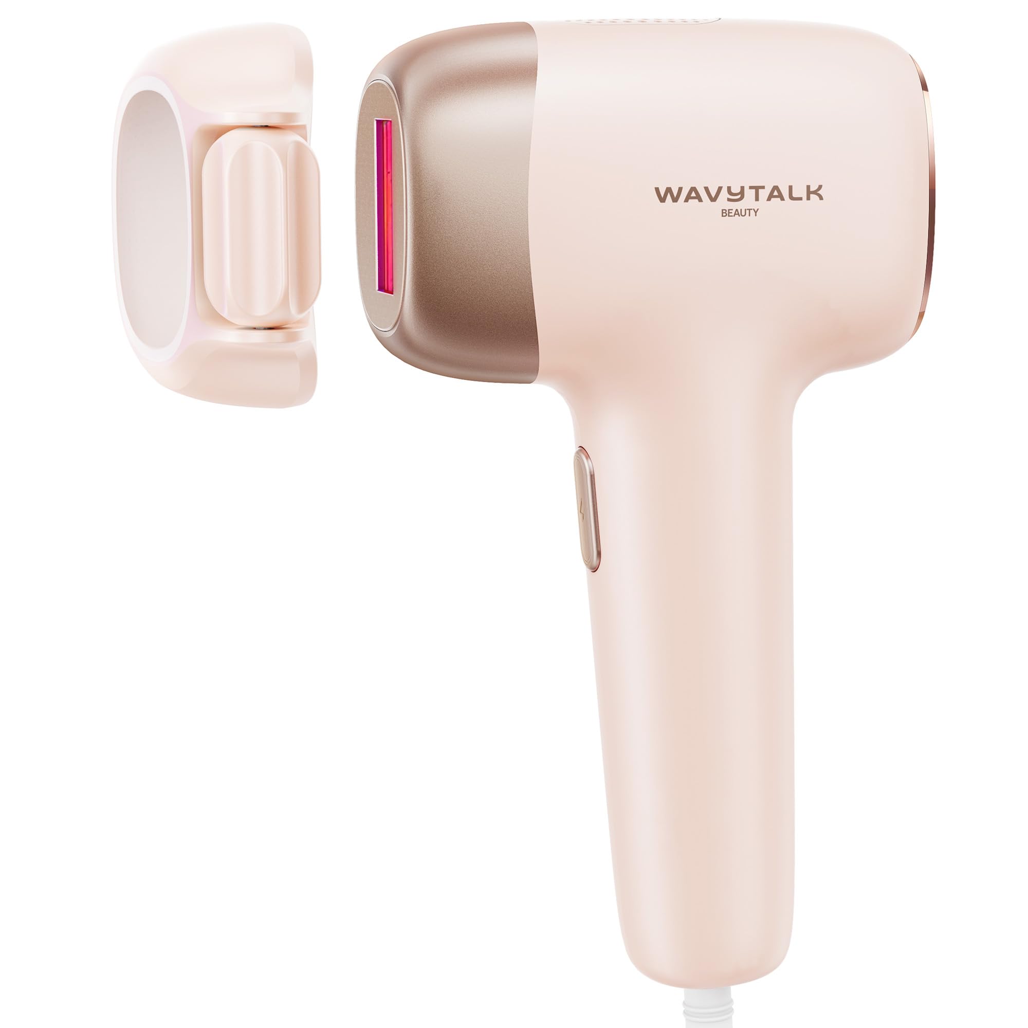 Wavytalk Depilación láser IPL, desnuda con rodillo de precisión para todo el cuerpo | Larga duración y sin dolor, 24J de doble pulso y refrigeración por hielo, uso en casa para mujeres y hombres, con cable