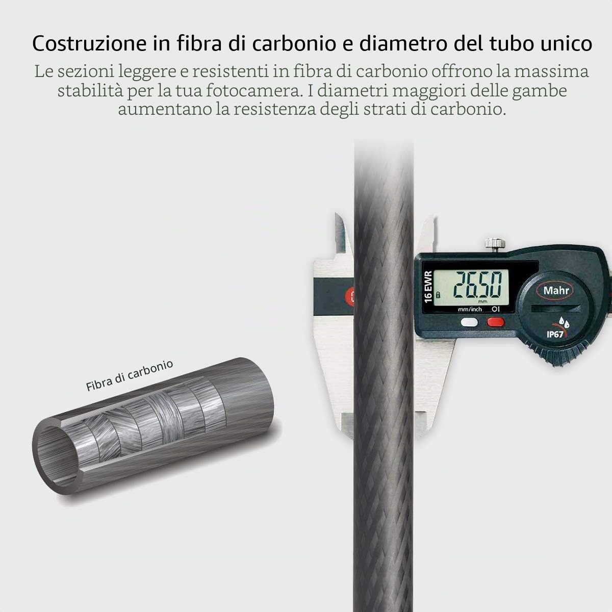 SIRUI ST-124+ST-10X Treppiede impermeabile per fotocamere in carbonio con testa a sfera a 360°, treppiede da viaggio professionale in fibra di carbonio, colonna centrale a triangolo, max 166 cm, 12 kg