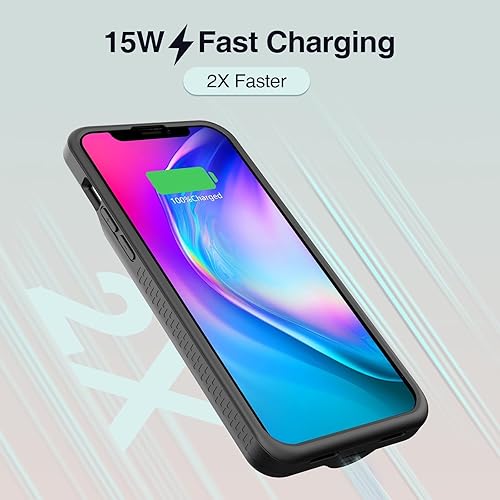 Miniatura 3 de ZENEE Funda de batería para iPhone 1414 Pro, funda de carga ultrafina de 7000 mAh recargable portátil para iPhone 14, 14 Pro, 6.1 pulgadas, color