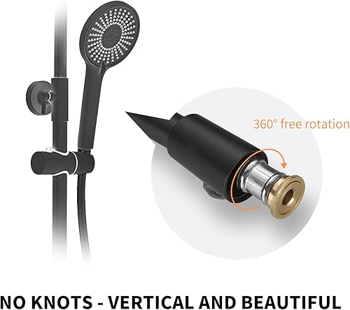 Miniatura 10 de BESy Manguera de ducha de 120 pulgadas, manguera de PVC extra larga para cabezal de ducha de mano, manguera de ducha flexible de mano, manguera de