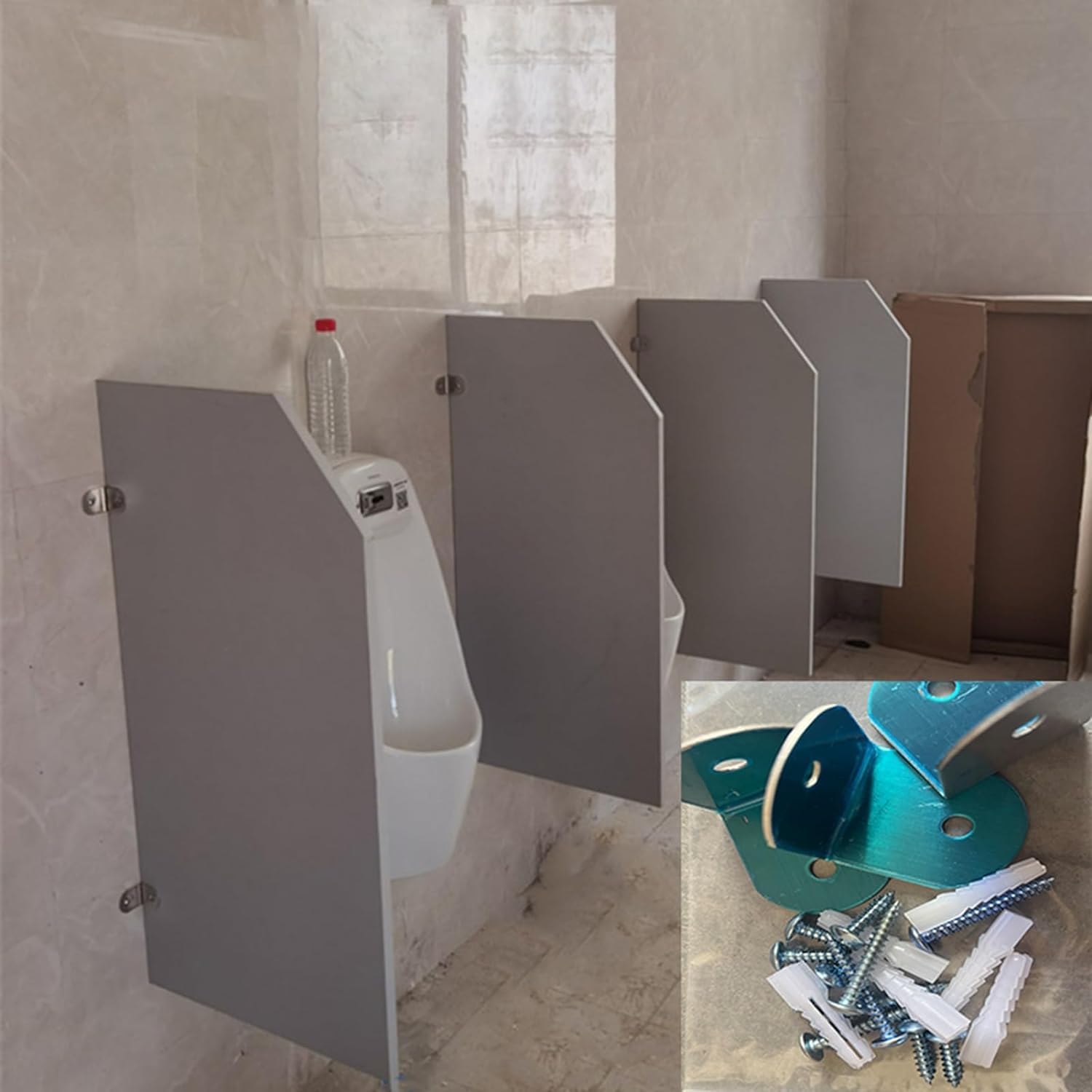 Urinal Screen Toilet Partition,Men Urinal Privacy Screen Toilet Partition, Urinal Partition Toilet Protection Screen Divider Partition, for Sools/kindergartens/Shopping Malls/Public Places
