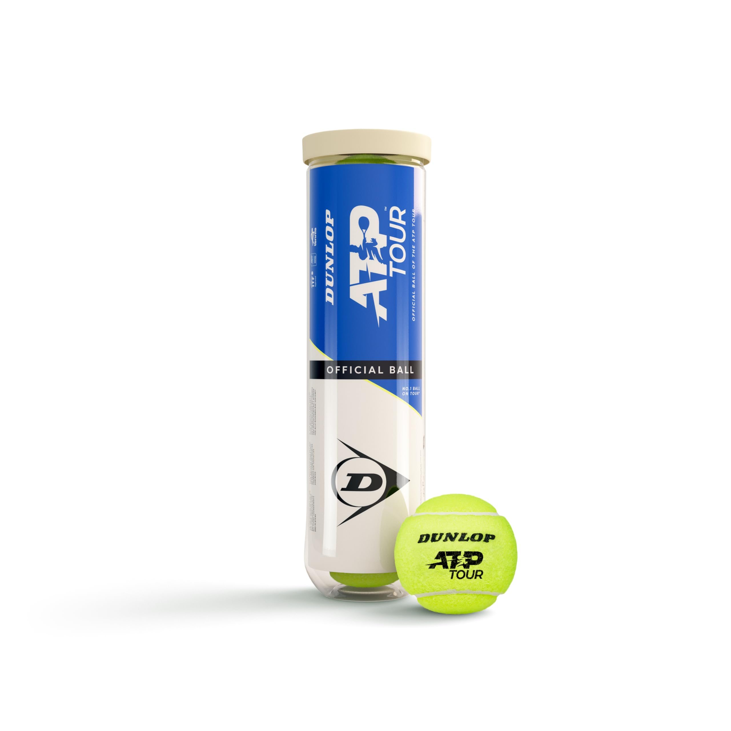 Dunlop Unisex D Tb Atp Tour 4Pet Palline da tennis Yellow One Size