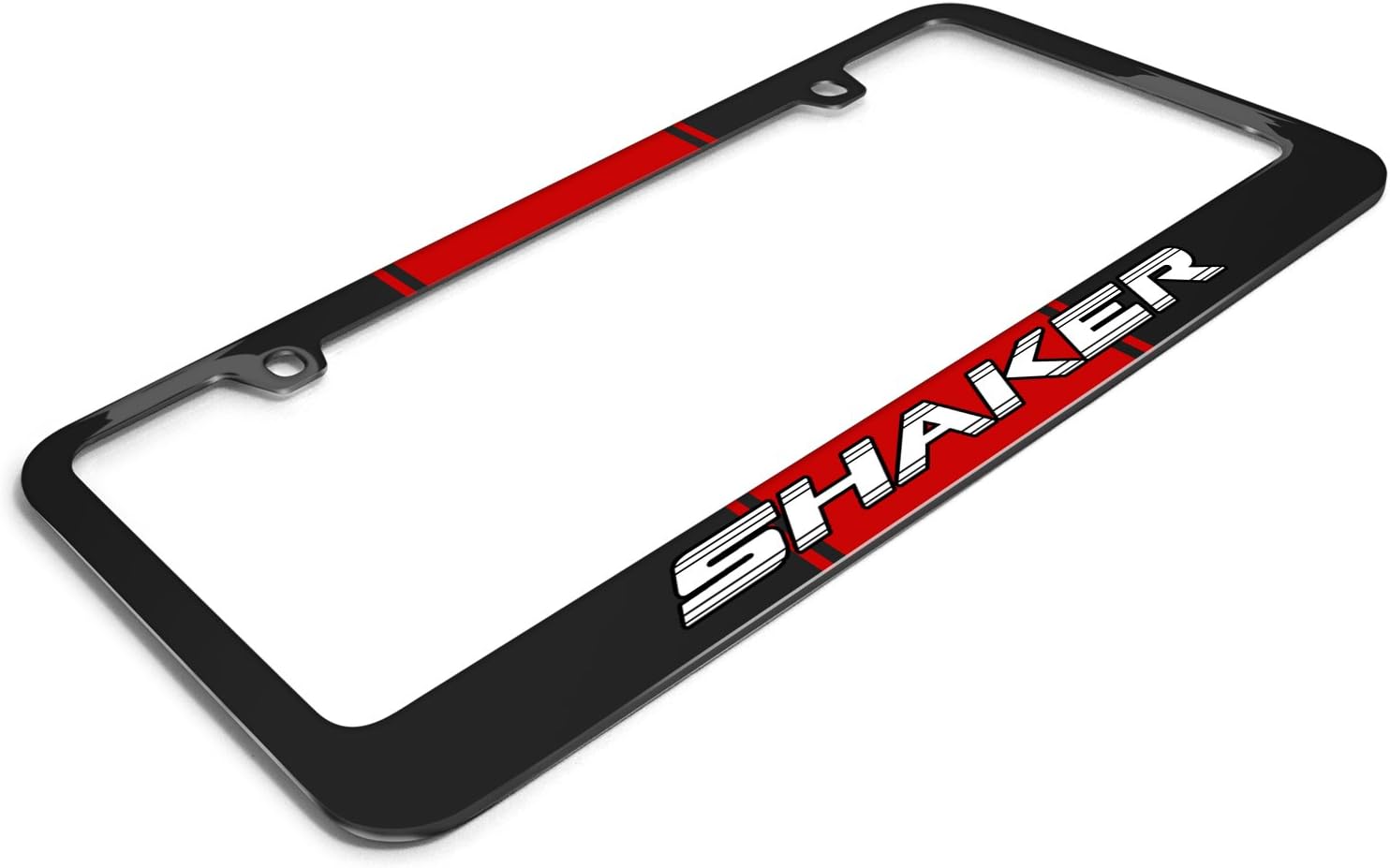 iPick Image Made for Dodge Shaker Challenger Racing Stripe Black Metal License Plate Frame