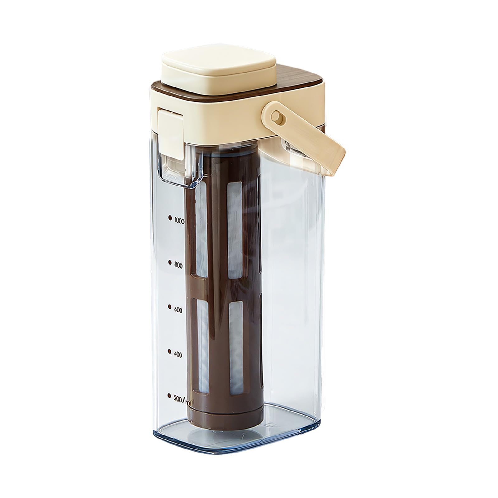 Msioytog Cold Brew Coffee Container for Home Use with Big Capacity and Simple to Clean Design Sealable Coffee Container