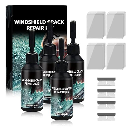 Windshield Repair Kit, 2025 New Windshield Crack Repair Fluid Window Automotive Windscreen Tool, Car Glass Repair Glue Scratch Chip Cracks Repair Kit (1)