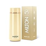 Milton Starlit 320 Thermosteel Compact ISI Certified Water Bottle, Vacuum Insulated Hot and Cold I SS304 Stainless Steel, Leak Proof I 310 ml, Ivory