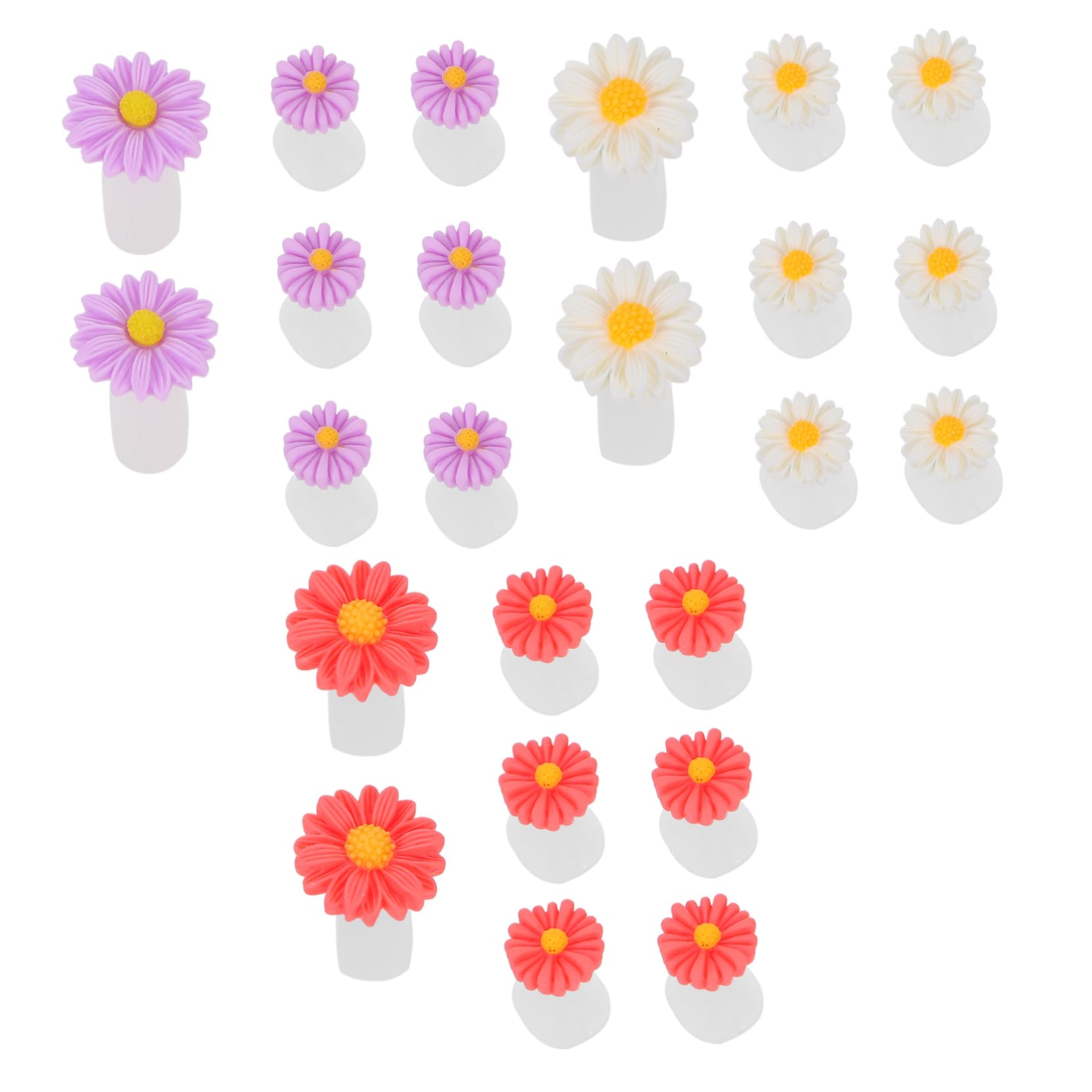 Healeved 24pcs Silicone Toe Separators for Feet Tools Daisy Toe Separator Gel Spacer for Women