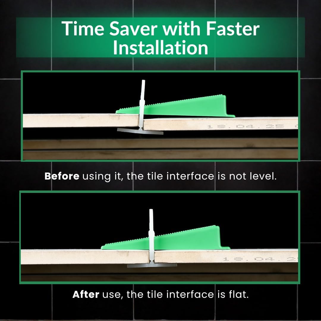 KMS 4000 Tile Spacers 1/8" – Tile Spacer Leveling System for Professional Tile Installation, Consistent Gap Tile Leveling Spacers