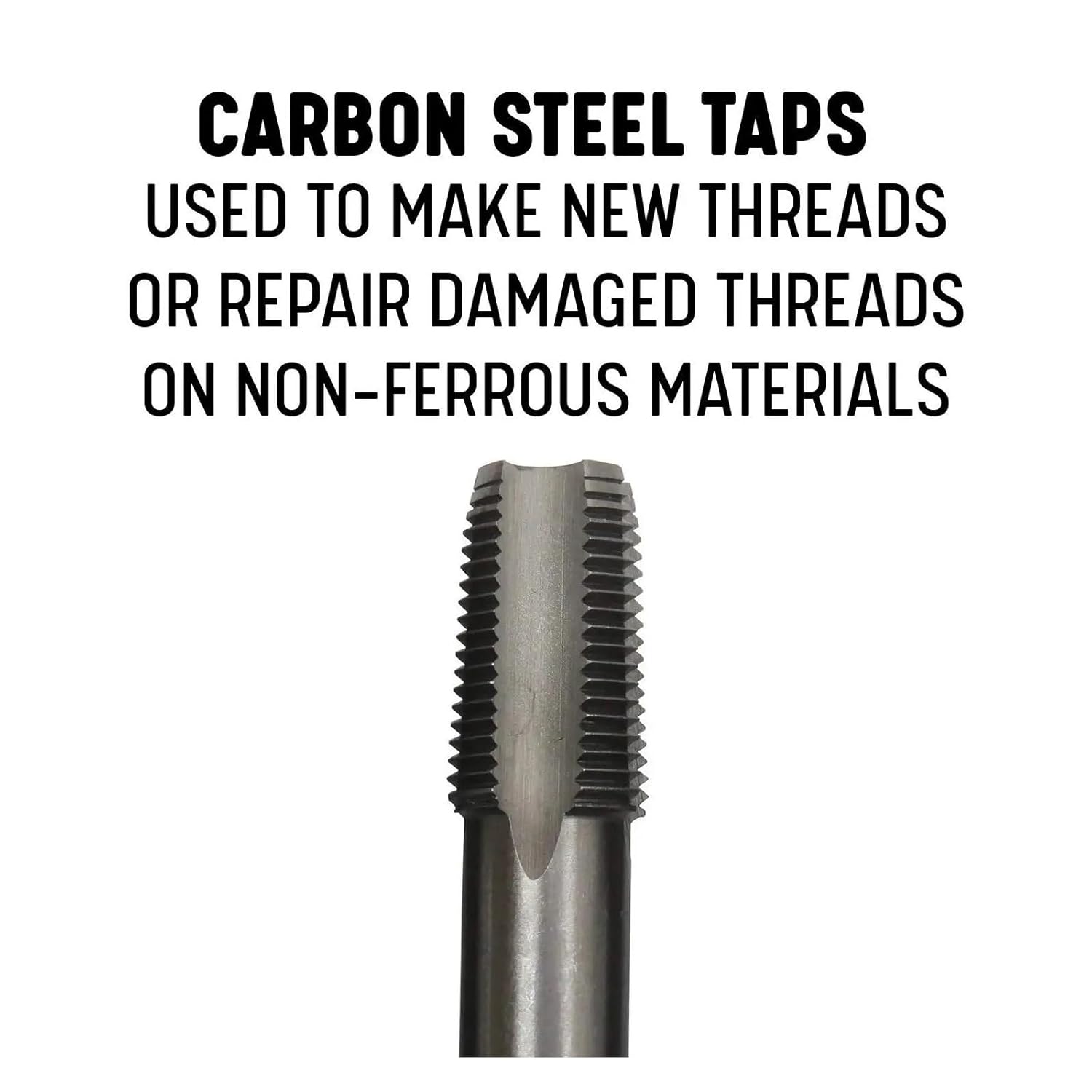 Drill Tap Bit Set, 5 PCS HSS NPT Pipe Tap Set Metal Screw Thread 1/8" 1/4" 3/8" 1/2" 3/4"