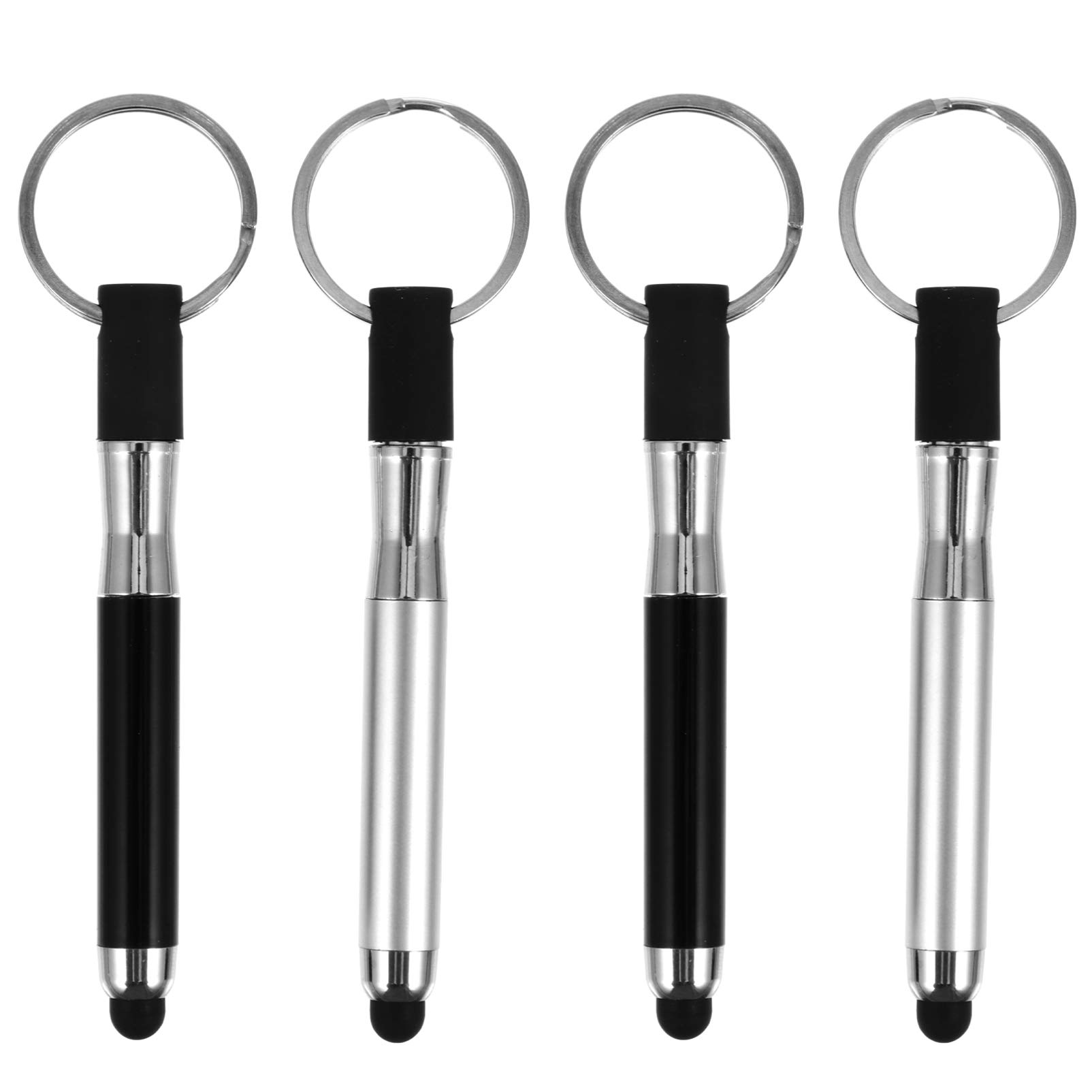 Hemobllo 4pcs Touch Screen Ballpoint Pen Smart Phone Stylus Pen Stylus Rings Pen Shape Key Chains Key Ring Stylus Ball Point Pens Black Capacitive Cell Phone Blush Plastic