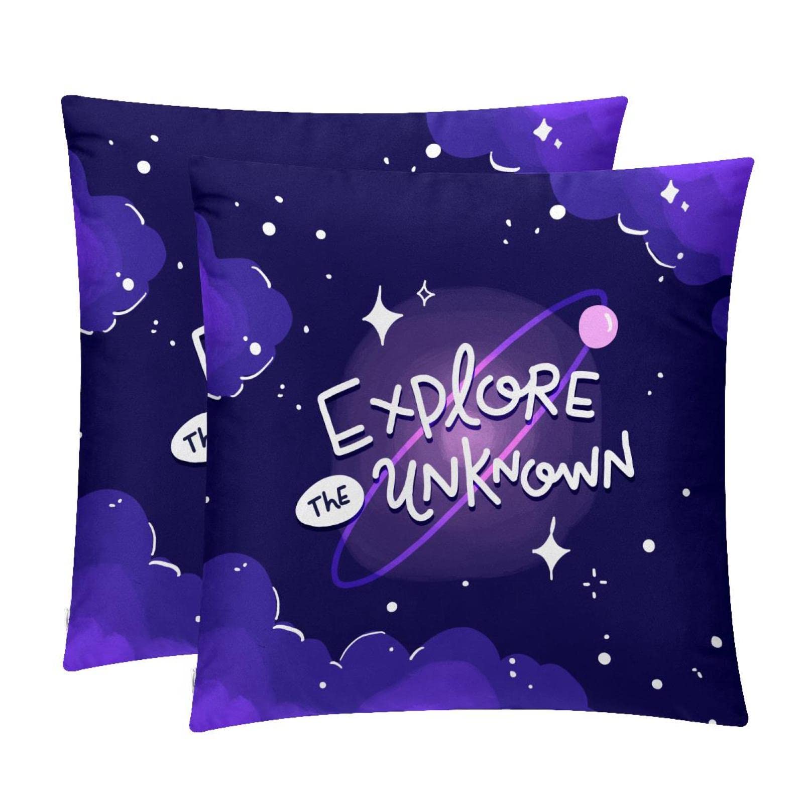 Housses de coussin lombaire TBOUOBT en textile doux de haute qualité motif galaxie violette