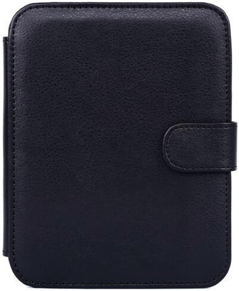 Thosdt Ultra Slim Thin PU Leather Cover Sleeve Case for Barnes & Noble Nook 2/3 Case for Nook Simple Touch Nook Glowlight (BLACK)