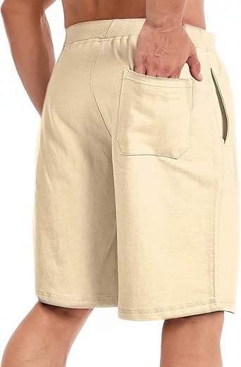 Mens Hipster Casual Shorts Chino Stretch Flat Front Shorts with Drawstring