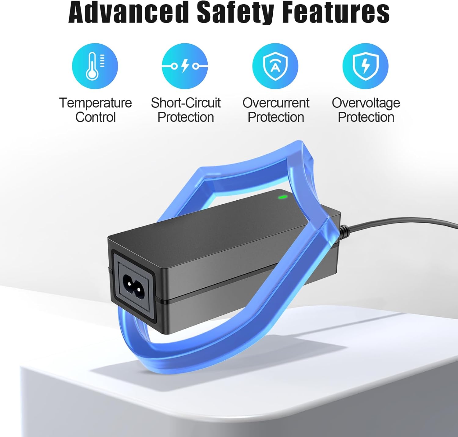 for Arcade1up Power Cord 12V 5A Power Supply Compatible with Arcade 1Up Game Machine for Neon Rope Light LED Strip Lights for Zebra Mobile Label Printer CCTV Security Camera LCD Monitor, UL-Listed - Image 4