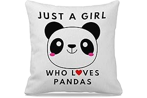 Just A Girl Who Loves Pandas: 18x18 Panda Throw Pillow Cover