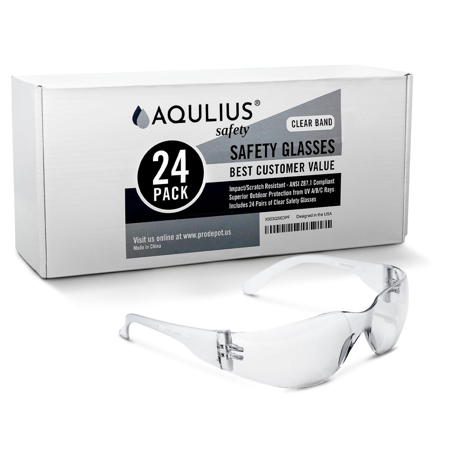 Aqulius Safety Glasses - 24-Pack, for Men & Women, ANSI Z78.1 Certified — Amazon image 6