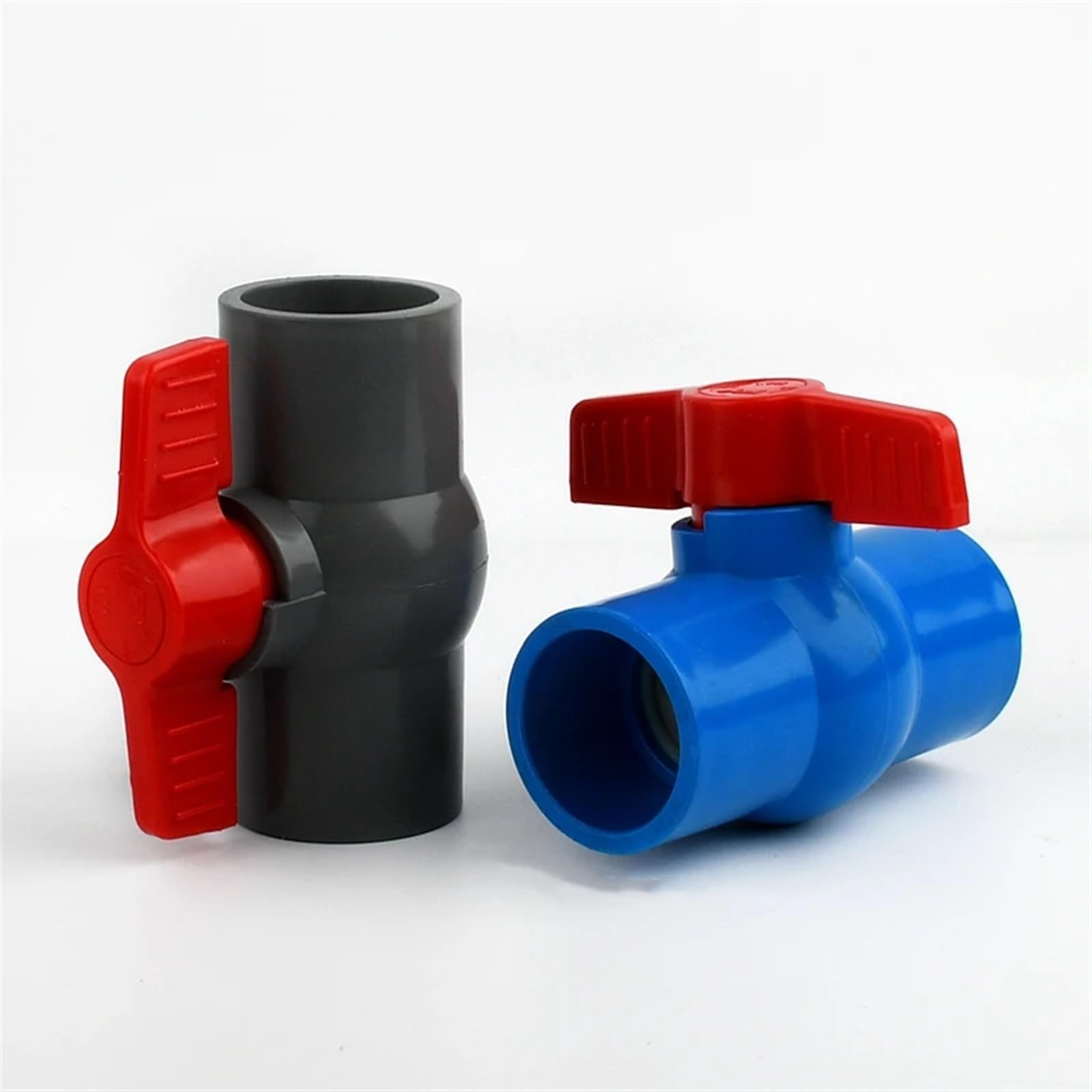 Gartenrohrverschraubung 1PC 20~110mm PVC Rohr Buchse Ball Ventil Tank Anschlüsse Armaturen Garten Bewässerung System Adapter PVC Ball Ventil(Gray,63mm)