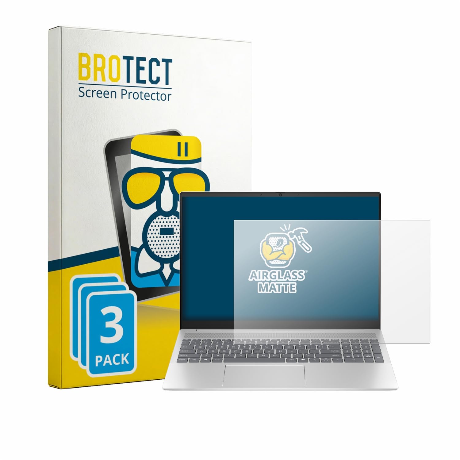 brotect Pellicola Vetro Opaca per HP Pavilion 16-ag0xxx (3 Pezzi) Protezione Schermo [Anti-Riflesso, Durezza 9H]