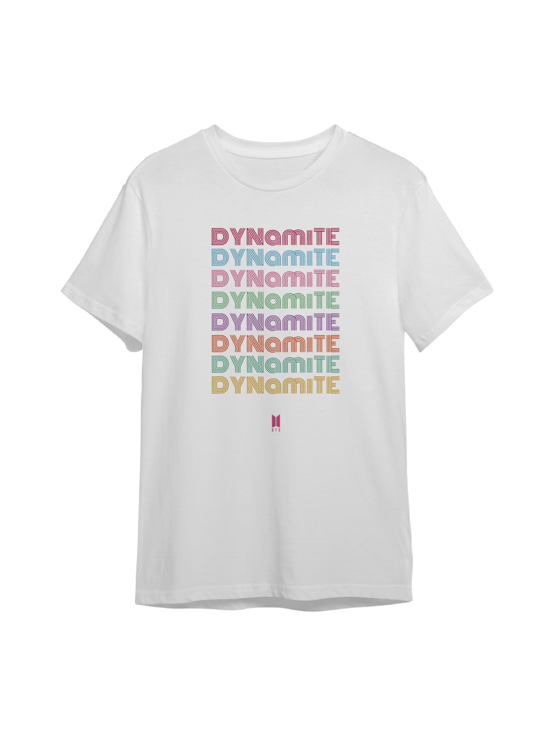 Buy The Korhean Store BTS Dynamite Text White Regular Fit Crew