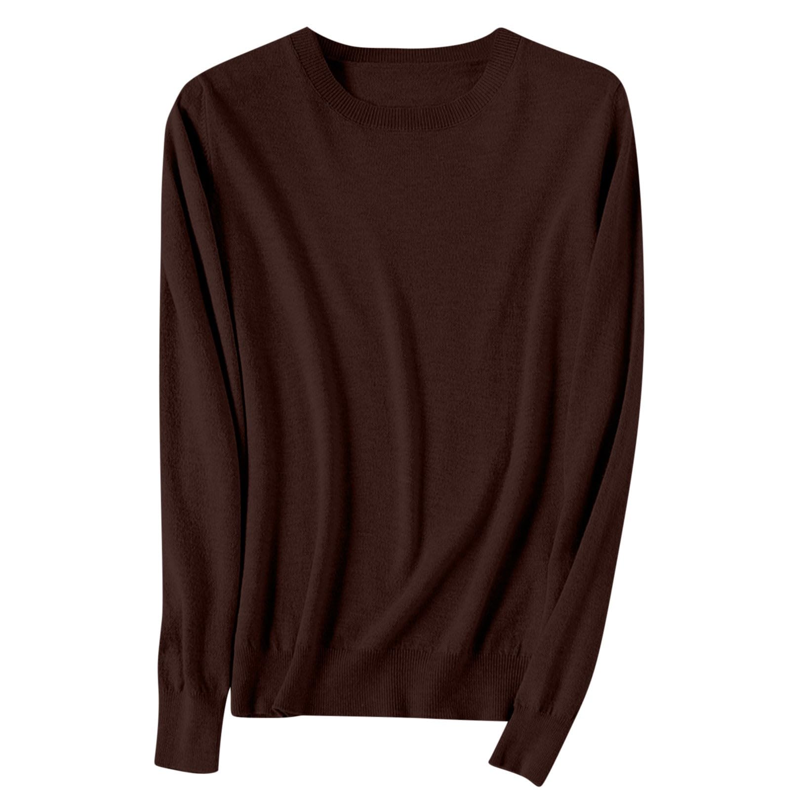 Cotton Sweaters for Women Lightweight 2025 Crewneck Basic Pullover Sweaters Winter Warm Soft Comfy Casual Knit Tops