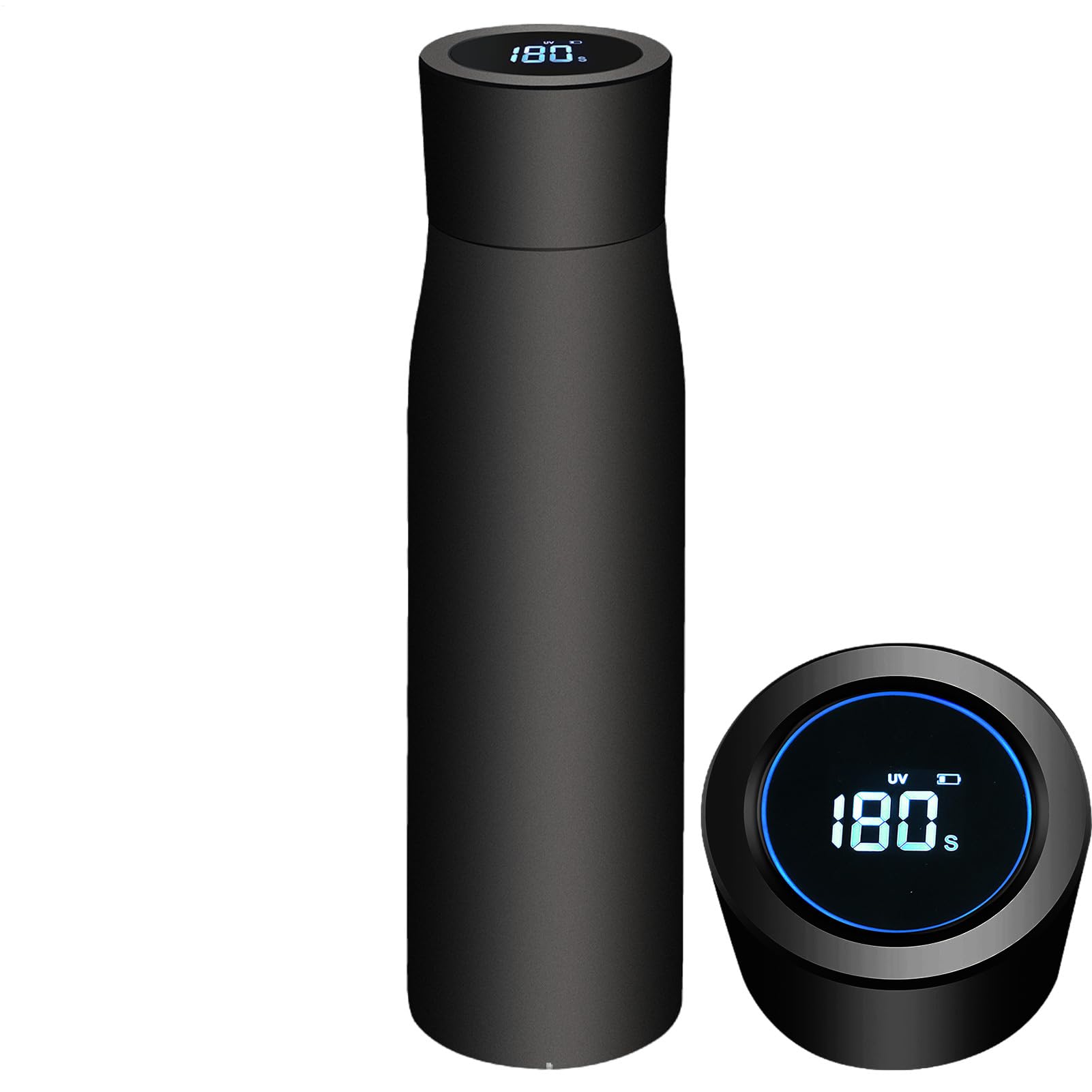 Borraccie In Acciaio Inossidabile - Display LED per la Temperatura della Termica - Fondo Antiscivolo, Bocca Larga, Isolata In Acciaio Inossidabile,Per Viaggi, Outdoor, Ciclismo, Fitness