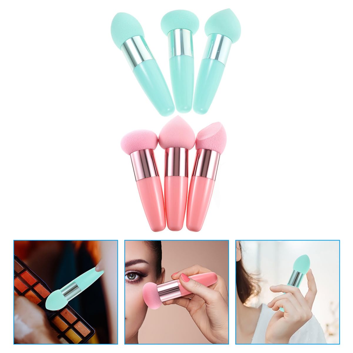 minkissy 24stücke Teiliges Beauty Makeup Stifte Mit Ergonomischem Griff Professionelle Makeup Schwämme Für Foundation Und Concealer Tragbare Kosmetikwerkzeuge