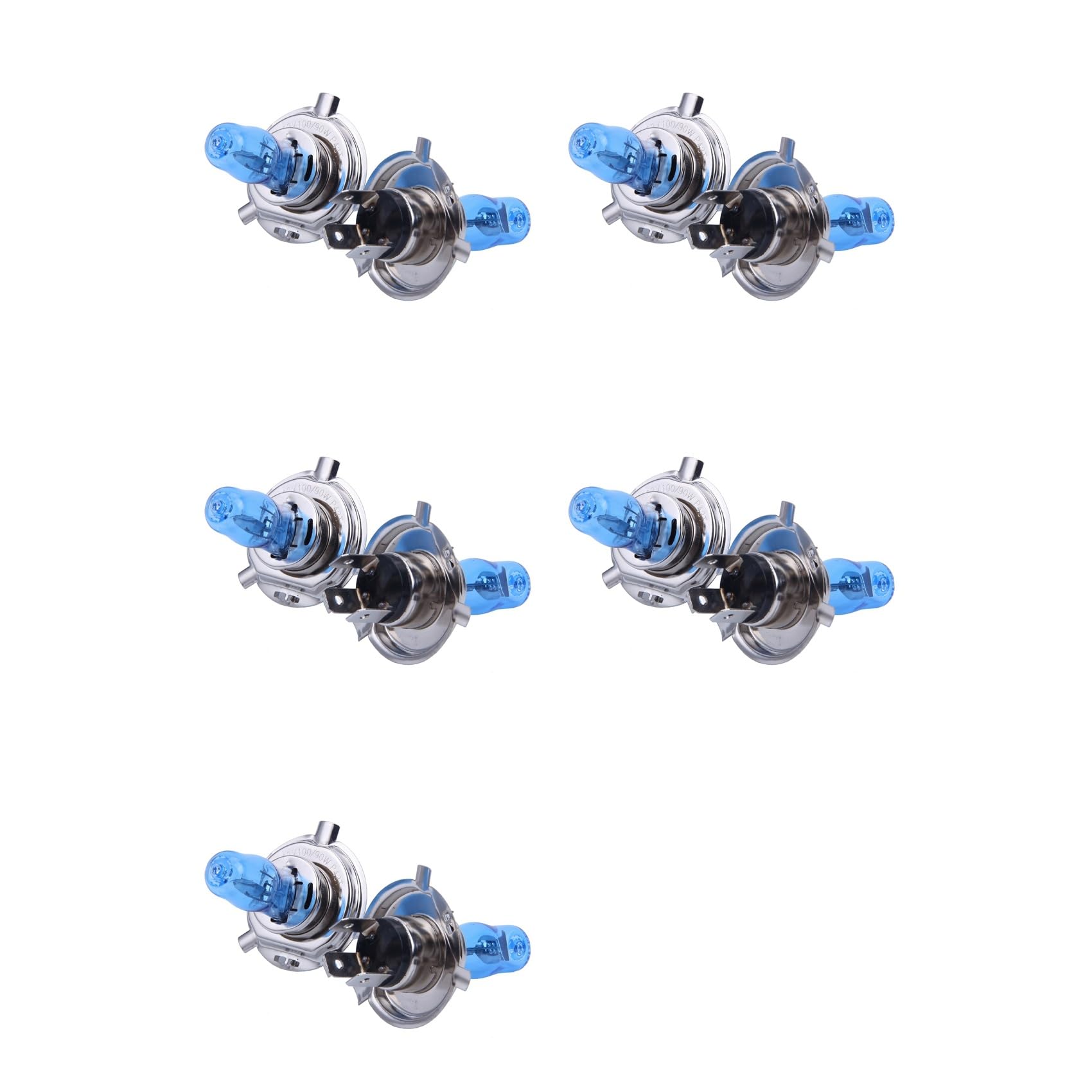 Bombillas H4 6000K súper brillante de alta potencia 12V con acabado xenón para óptica de coche 8