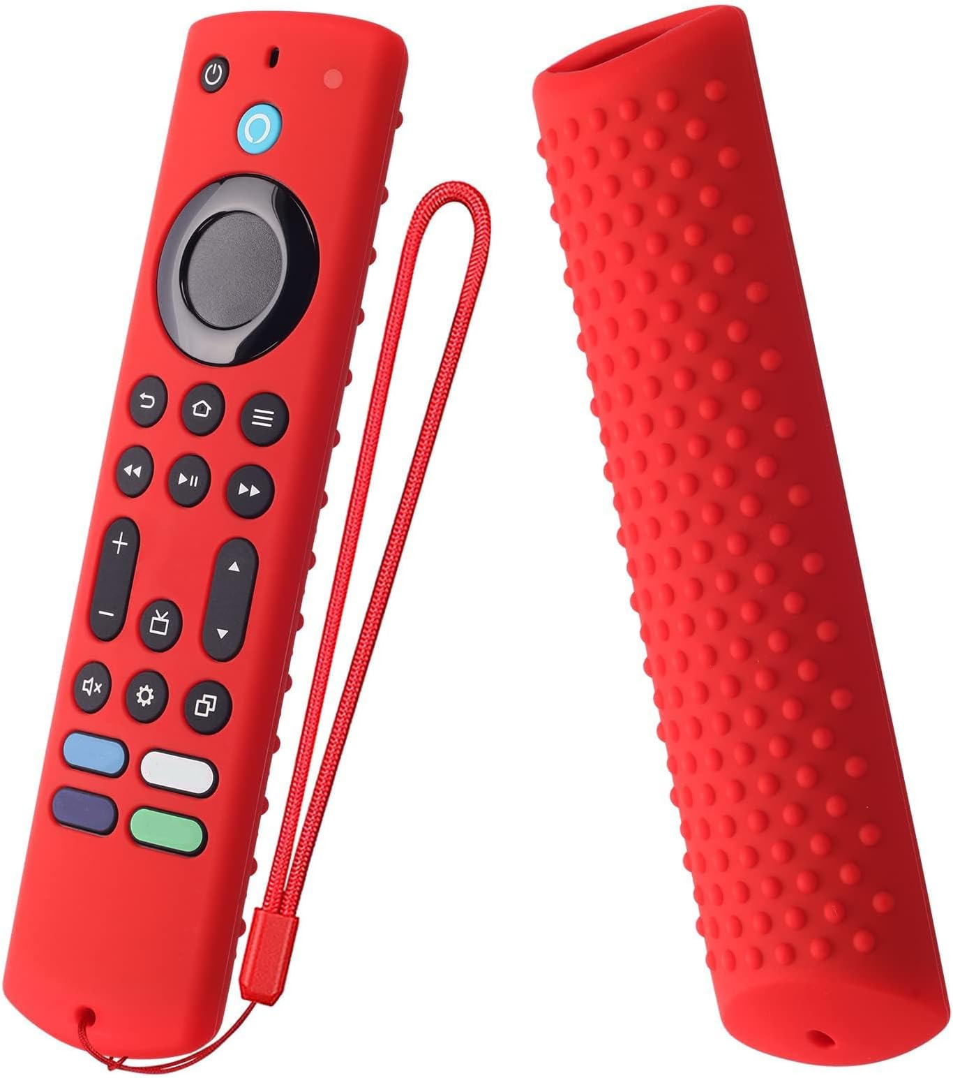 Azonee Silicone Remote Cover for Fire Stick 4K Max, Compatible with Toshiba/Insignia NS-RCFNA-21, Silicone Case with Lanyard