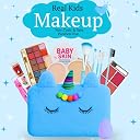 Real Makeup Kit for Girls & Teens – 16 PCS Safe & Washable Beauty Set with Unicorn Blue Fur Bag – Non-Toxic Cosmetics for Ages 7–16 – Gift Set with Brushes, Lip Gloss, Blush & More gallery image