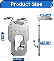 Vista 2 de LZC 20Pcs Claw Drywall Picture Hanger: Wall Hooks for Hanging Picture Mirror Photo Poster Kit - No Damage Heavy Duty Wall Hanger for Room Office