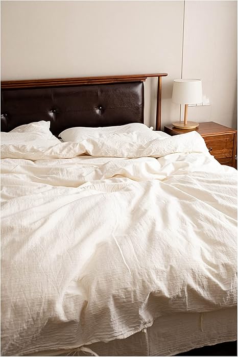 Amazon コットン100 掛け布団カバー 未染色の天然綿 4点セット 白い 寝具カバーセット 肌に優しい 布団カバー 枕カバー フラットシーツ シングル 線分 寝具カバーセット オンライン通販