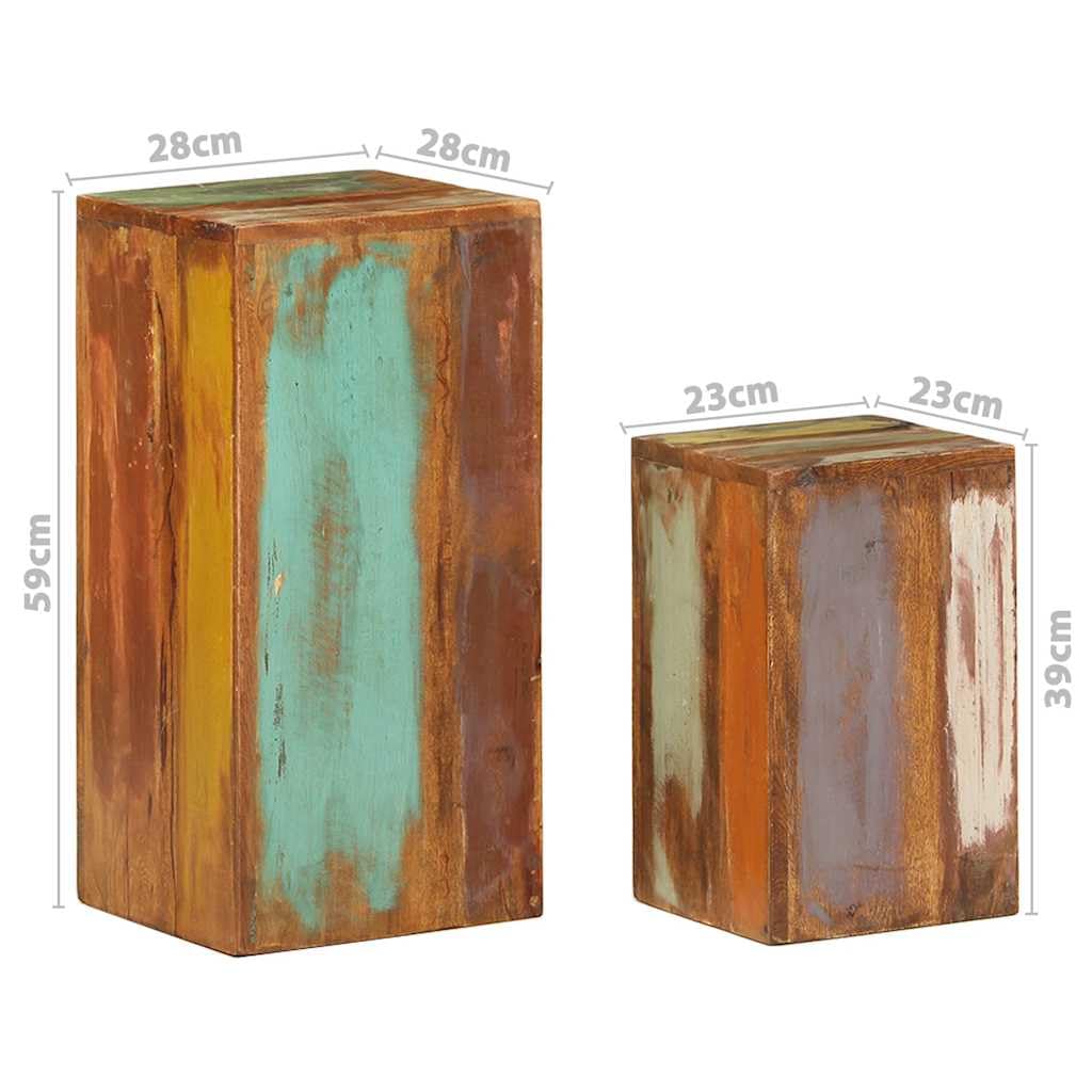 Soporte para plantas de madera maciza recuperada, escaleras para plantas y estantería para flores, para balcón, terraza, jardín y salón, soporte para macetas con estante, pedestal para