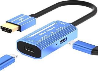 YOUGO LEE HDMI to USB C AR Glasses Adapter(4K@60Hz). C Port Be Suitable for XR/AR Glasses，Portable Monitor, Projector. HDM Price In India