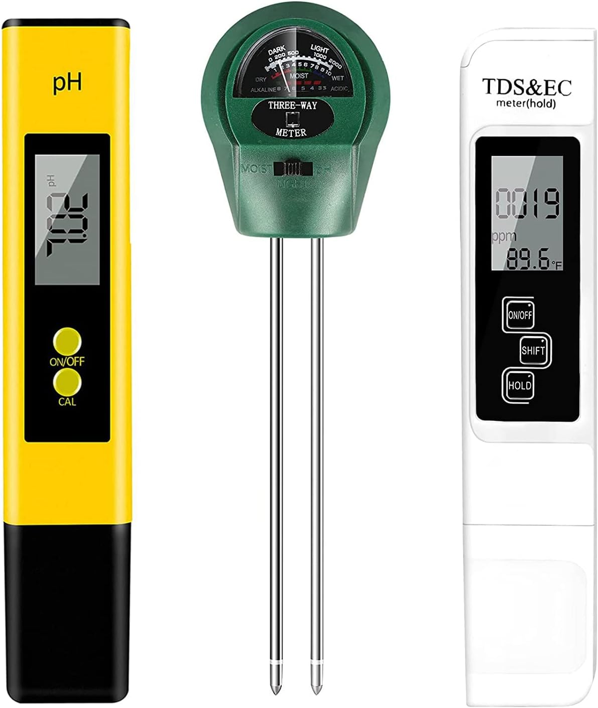 ANTUGLBAR 3 in 1 Soil PH Tester PH Meter, Soil Meter Moisture Meter