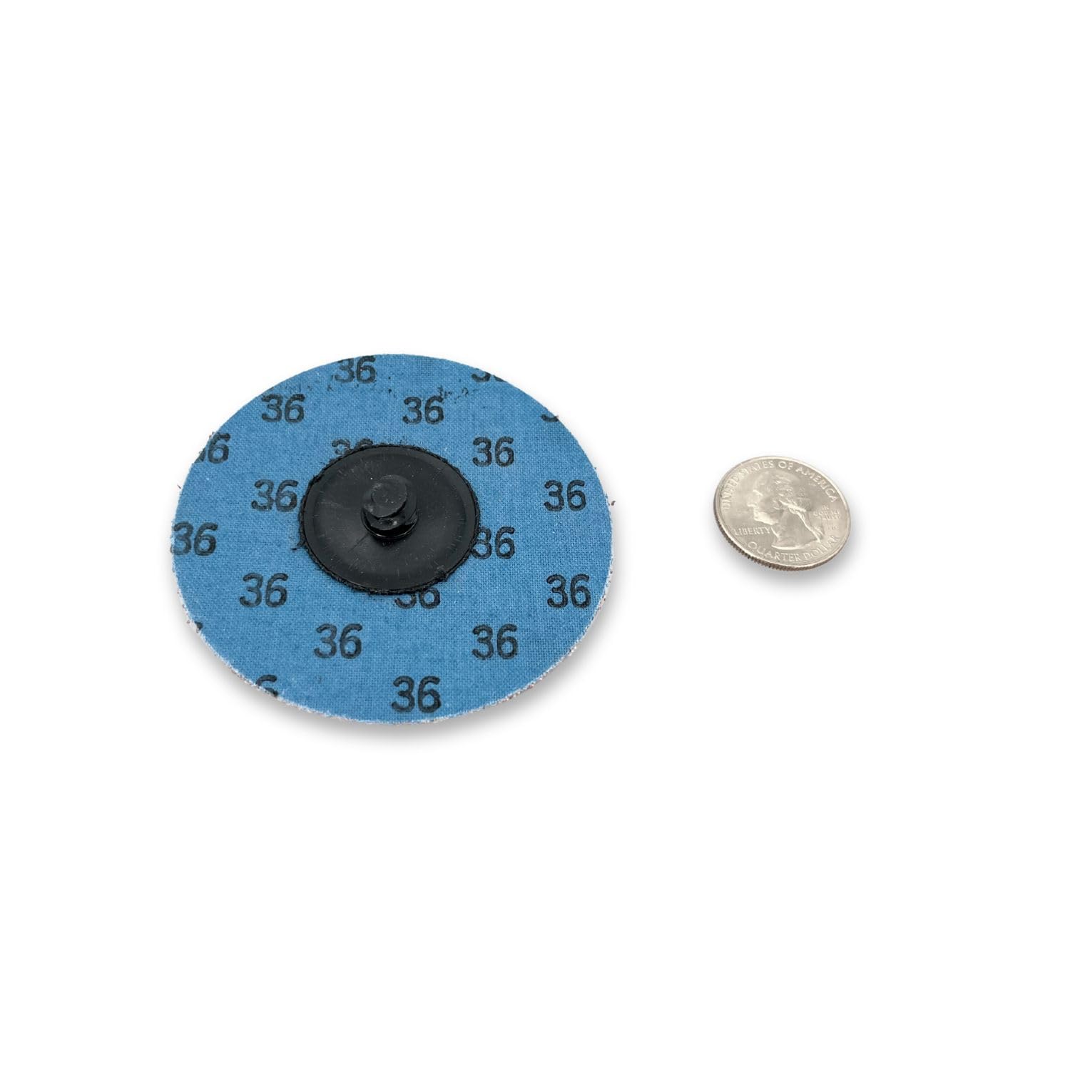 VSM Ceramic Plus Quick-Change Disc, 3", 36 Grit, Type R, Fiber Backing, Coarse Grade, Pack of 25