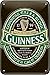 Guinness Metal Sign with Iconic Ireland Label - Large