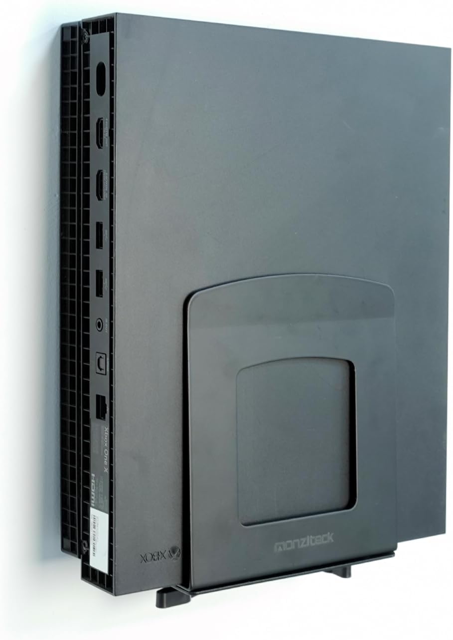 Monzlteck Adjustable Electronic Device Wall Mount|Universal Holder for Small Computers, Gaming Consoles（Xbox 360，Xbox One, PS4），Mini PC，Small Form Factor Desktop Tower, UPS .Fits 1.6" to 3.8" Width image 6 of 9 B0D8ZDQ9TX