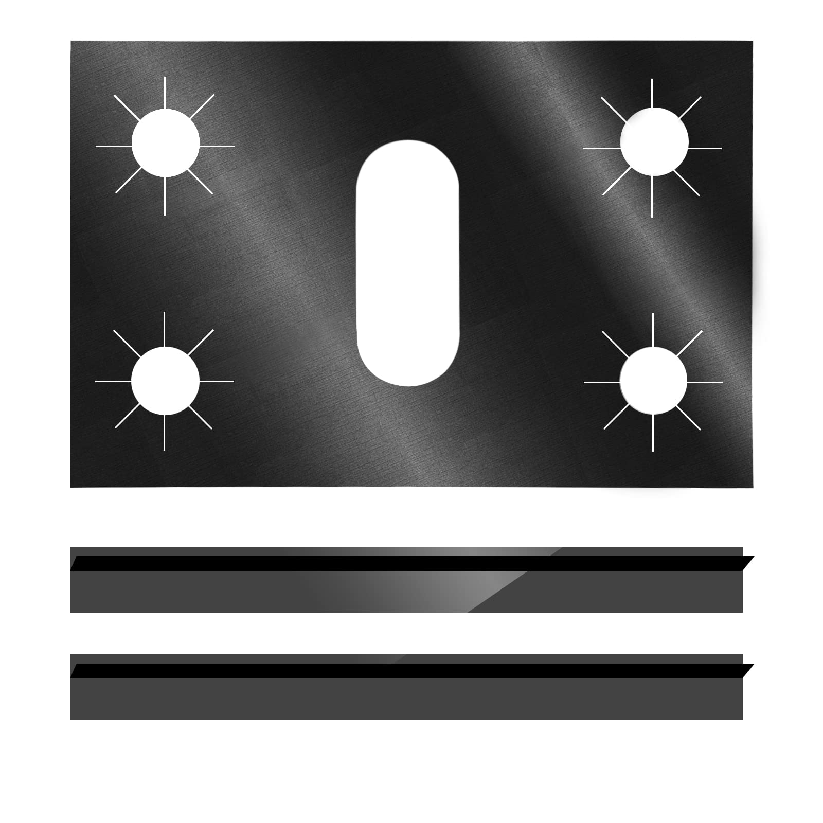 PanderHecop Cuttable Stove Burner Covers,Stove Top Protectors with 2pcs 25in Stove Gap Covers, Non-Stick Teflon Washable Stove Guard, BPA Free 24.5”x16.5”…