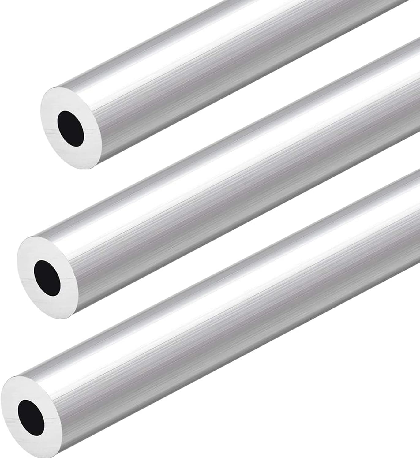 3 Pcs 6063 Aluminum Round Tube 17mm OD 7mm Inner Dia 300mm Length Seamless Aluminum Straight Tubing for Fabrication Projects DIY Handmade Model Craft Frame Building Gardening Shop Fitting