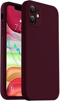 CONSTRAIN - Iphone 11 ile Uyumlu Telefon Kılıfı - Iphone 12 Görünümlü Köşeli Tasarım, İçi Kadife Lansman Kılıf - Bordo
