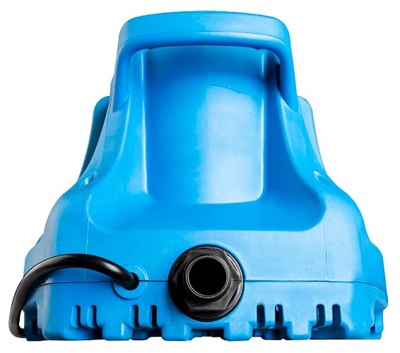 Little Giant APCP-1700 1/3 HP, 1745 GPH Automatic Pool Cover Pump, 25' Cord | Submersible, Removes water from pool covers, Shuts off automatically, Fits 3/4" Garden Hose, Light Blue, 577301